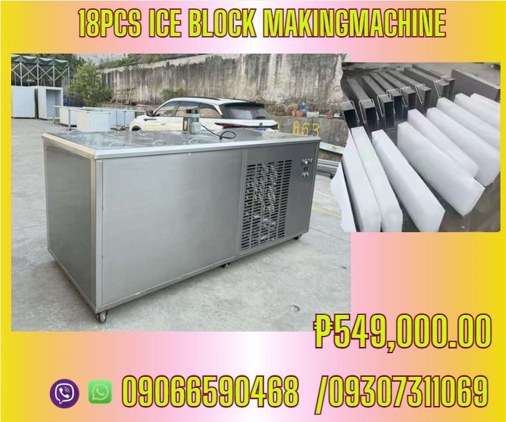 10kg/block CYBZJ Ice Block making machine (Category: Looking For) located in Caloocan City. Submitted by rochelleflores356-82603 (Listing ID 1471022788, Image 1). Description: brand new for sale Model CYBZJ-1 ice block machine 10kg/block PHP549,000.00 • Model CYBZJ-1 • Capacity (PER DAY) 1000KG • Voltage - 220V 50HZ • Power - 6KW • Compressor - 松下 6HP • Refrigerant - R22/R410 • Mold size and weight - 262*77*620MM / 10KG • Mold Qty 18 pcs • Freezi