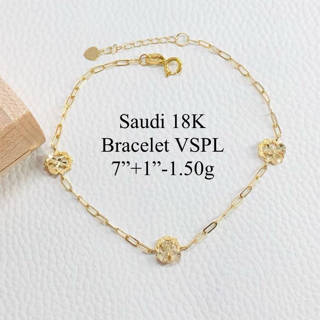 18k Saudi gold bracelet (Category: Bracelets) located in Manila. Submitted by bhelgoldseller2ndaccount (Listing ID 1471050033, Image 3). Description: New!!✨New!!✨New!! Authentic 18k Saudi Golds 💯pawnable/naisasanla 💯with high appraisal rate 💯good investment 💯Direct supplier price 👉OPEN for resellers 🌺please take time to evaluate their actual sizes and grams 👉Best panggift for all occasions ✅ Sold per grams not per piece Kya lowest price ✅W