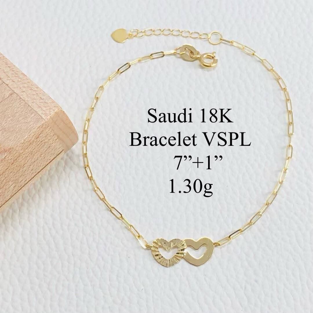 18k Saudi gold charms bracelet (Category: Bracelets) located in Manila. Submitted by bhelgoldseller2ndaccount (Listing ID 1471049785, Image 1). Description: New!!✨New!!✨New!! Authentic 18k Saudi Golds 💯pawnable/naisasanla 💯with high appraisal rate 💯good investment 💯Direct supplier price 👉OPEN for resellers 🌺please take time to evaluate their actual sizes and grams 👉Best panggift for all occasions ✅ Sold per grams not per piece Kya lowest p