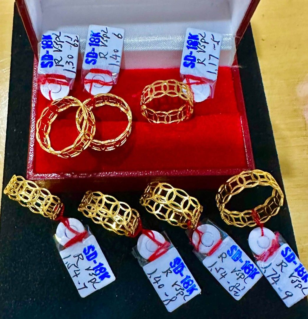 18k Saudi gold money ring (Category: Rings) located in Manila. Submitted by bhelgoldseller2ndaccount (Listing ID 1470981428, Image 1). Description: New!!✨New!!✨New!! Authentic 18k Saudi Golds 💯pawnable/naisasanla 💯with high appraisal rate 💯good investment 💯Direct supplier price 👉OPEN for resellers 🌺please take time to evaluate their actual sizes and grams 👉Best panggift for all occasions ✅ Sold per grams not per piece Kya lowest price ✅Wit