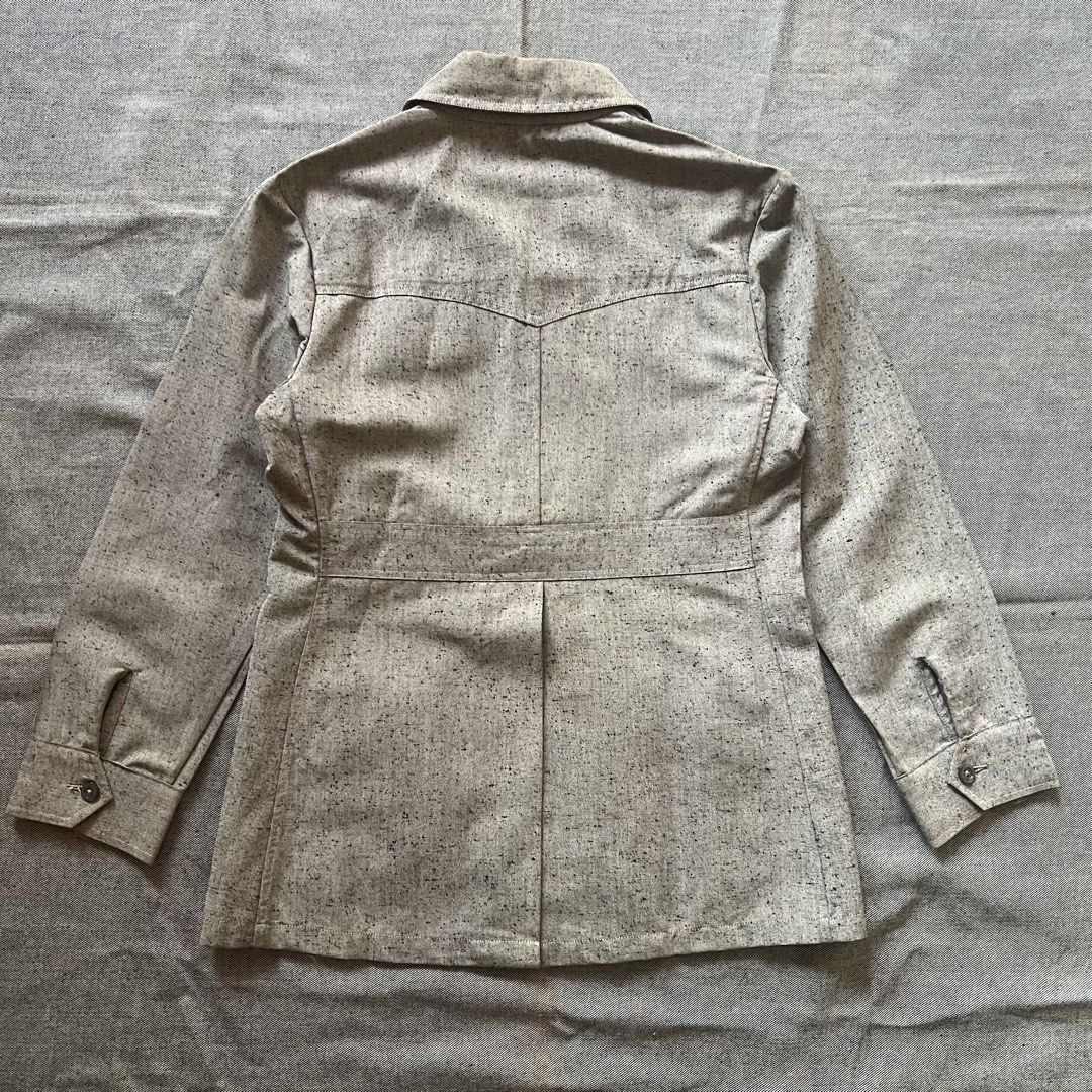 1970s Lightweight Safari Jacket by Redman (Category: Coats, Jackets and Outerwear) located in Manila. Submitted by minsanseller_madalasbuyer (Listing ID 1470976983, Image 3). Description: 1970s Lightweight Safari Jacket by Redman Chest - 19.5” Length - 28” Shoulder - 17” Sleeve - 23 - Not sure if this is a true vintage garment as I cannot find any reference. Labeled as 1970s due to the design resembling Safari Jackets back in the 70s, as well as 