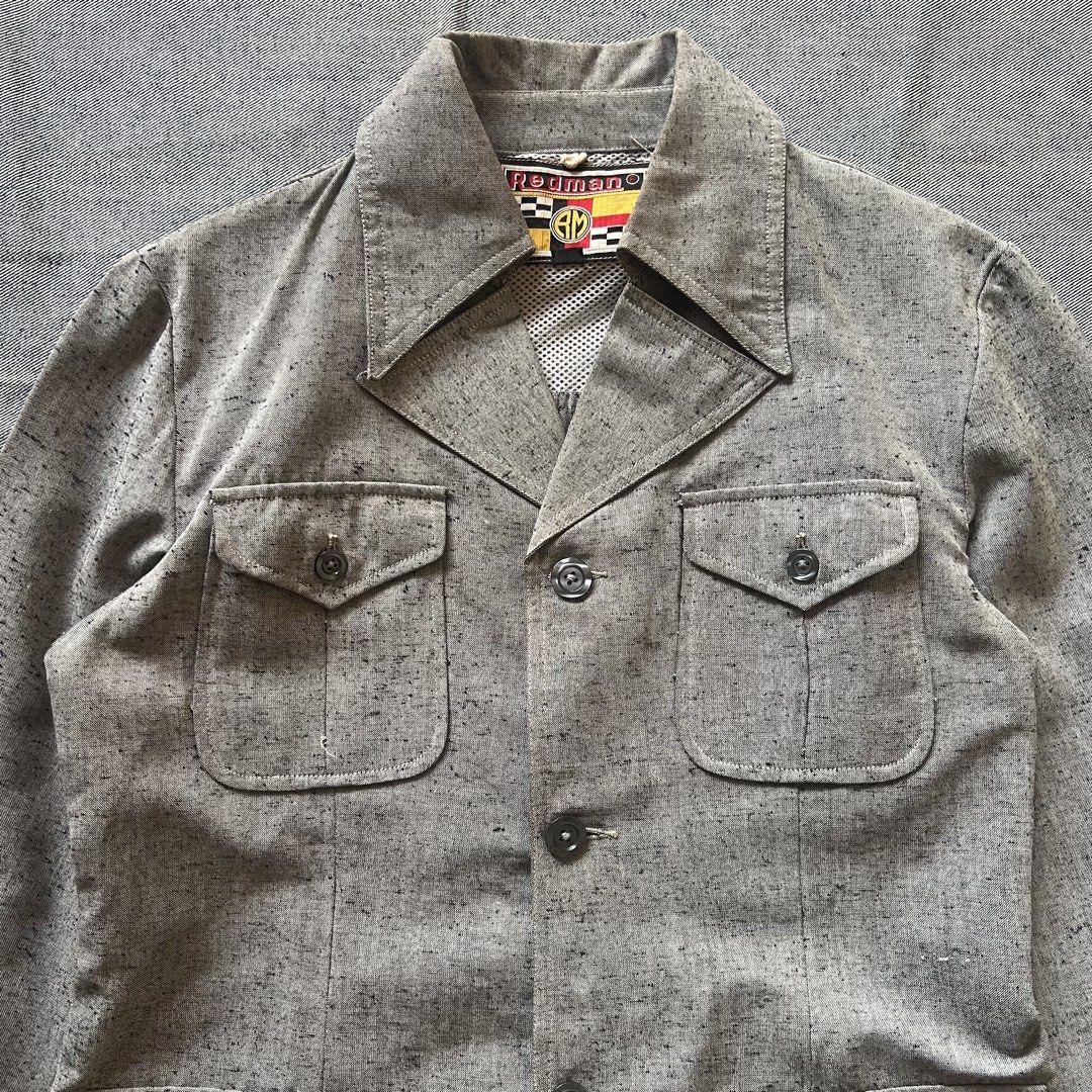 1970s Lightweight Safari Jacket by Redman (Category: Coats, Jackets and Outerwear) located in Manila. Submitted by minsanseller_madalasbuyer (Listing ID 1470976983, Image 2). Description: 1970s Lightweight Safari Jacket by Redman Chest - 19.5” Length - 28” Shoulder - 17” Sleeve - 23 - Not sure if this is a true vintage garment as I cannot find any reference. Labeled as 1970s due to the design resembling Safari Jackets back in the 70s, as well as 