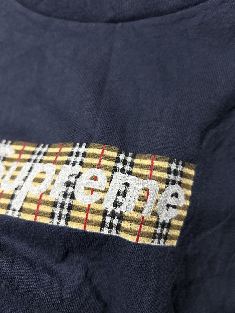 1997 supreme burberry bootleg box logo tee (Category: Tshirts & Polo Shirts ) located in Naga. Submitted by babyneptune (Listing ID 1471069268, Image 2). Description: verrygood condition .