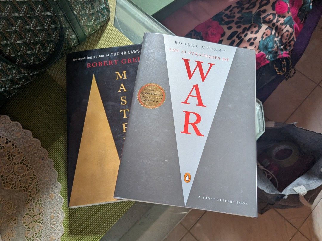 1k for 2 (Authentic Master & War Full Ver. By Robert Greene) (Category: Storybooks) located in Taguig. Submitted by edz.10192 (Listing ID 1471085866, Image 2). Description: 1k for 2 Orig price are: War: Php 952 Mastery: Php 840 From fullybooked, never been used..
