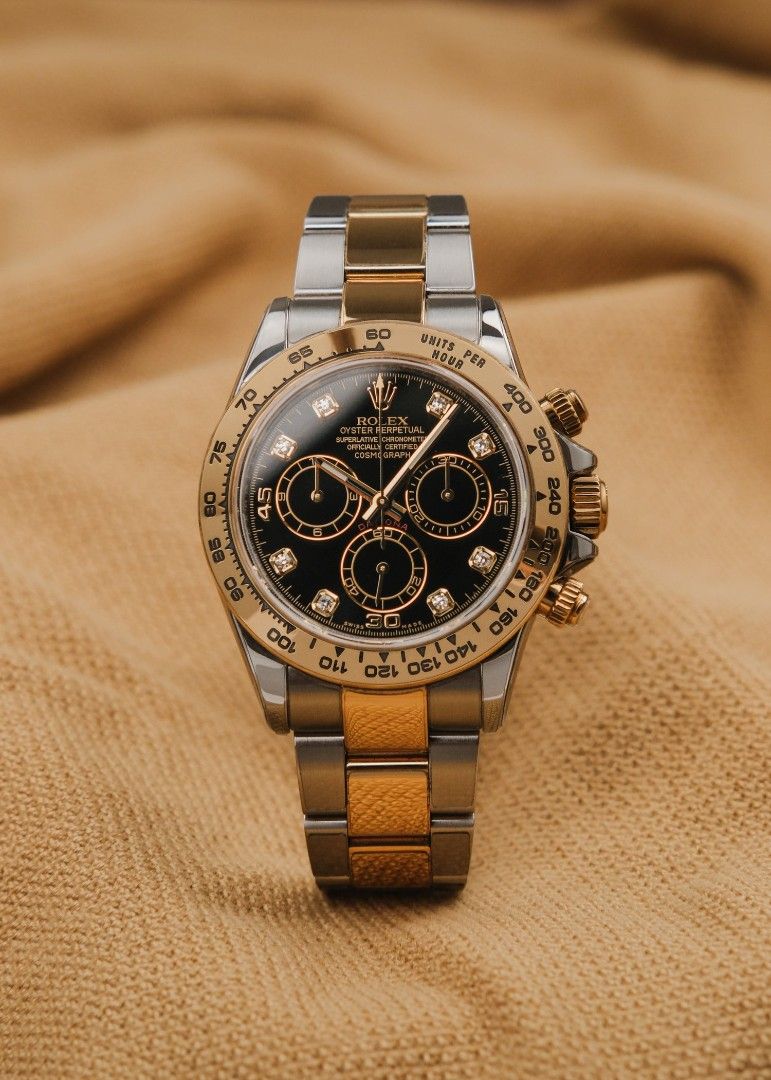 2019 Rolex Daytona w/ Box and Papers (Category: Men's Watches) located in Manila. Submitted by windsorfinery (Listing ID 1471054899, Image 1). Description: Rolex Daytona 116503 2019 Automatic 40mm Stainless steel/Gold (with PPF) Sapphire Rolex bracelet Box: Yes Papers: Yes Others: Rolex booklets, hang tag, card holder, and authentication receipt by YourTime Center. 1-Year Mechanical Warranty by Windsor Finery Co. Cash Price: ₱1,198,000 ✔️ Layaway