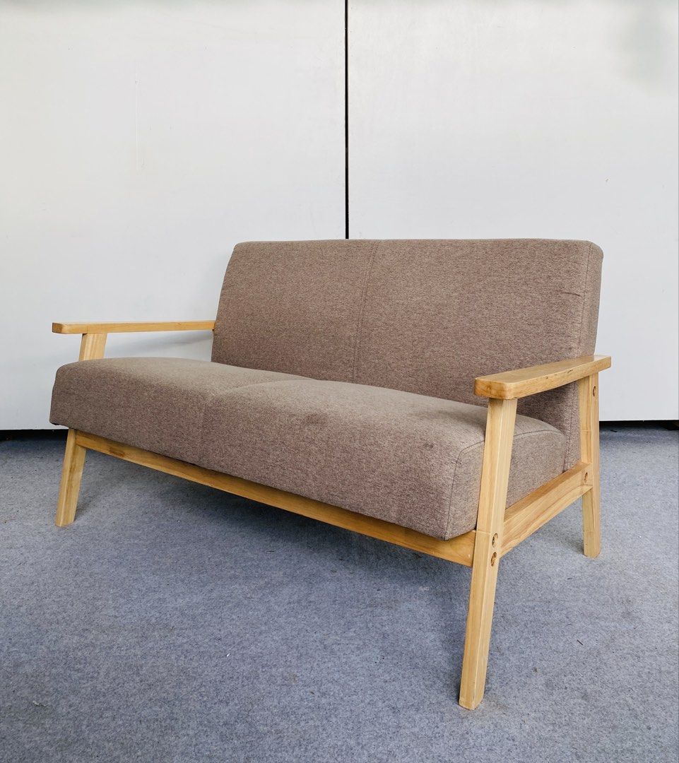 2-Seater Modern Sofa (Category: Sofas) located in Manila. Submitted by elliefurnies31 (Listing ID 1470940487, Image 1). Description: "JAPAN SURPLUS" MODERN 2-SEATER BROWN FABRIC SOFA SIZE: 48L" x 27W" x 18Sh" x 27.5H" inches (AS-IS ITEM) IN GOOD CONDITION.