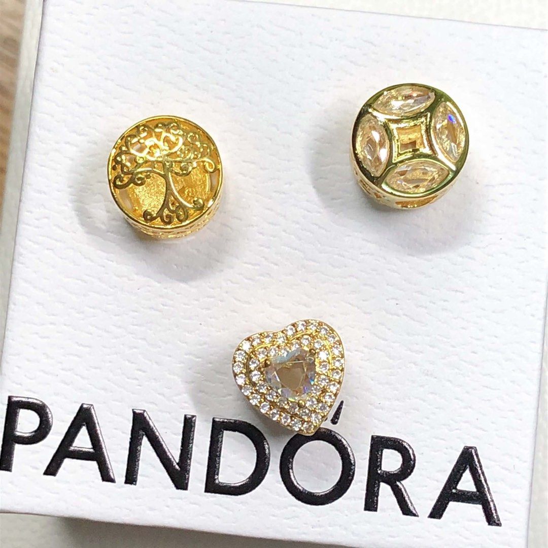 3 Authentic Pandora Gold Charms Set (Category: Charms) located in Manila. Submitted by daintyjewels (Listing ID 1470980410, Image 1). Description: .