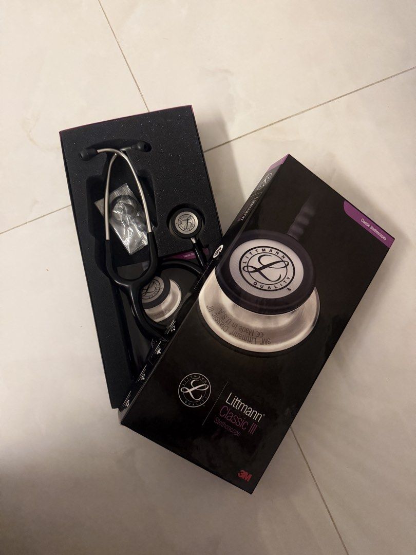 3M Littmann Classic III Stethoscope (Category: Medical Supplies & Tools) located in Manila. Submitted by lovedbykeiz (Listing ID 1471033837, Image 1). Description: - Item: 3M Littmann Classic III Stethoscope - Color: Classic Black - Inclusions: Original box, spare eartips, and instruction manual - Condition: Excellent, clean setup in molded foam packaging - Ideal for: Medical professionals, nursing students, and clinical rotations.
