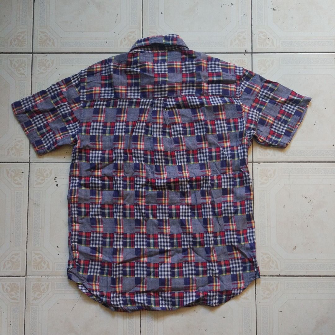 45RPM Patchwork Print Shirt S (Category: Formal Shirts) located in Pasay City. Submitted by denimdude.ph (Listing ID 1471045224, Image 2). Description: made in Japan.