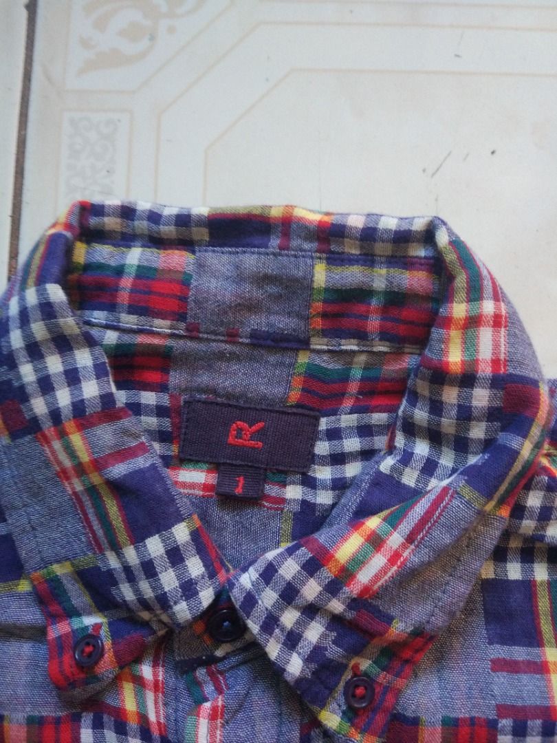 45RPM Patchwork Print Shirt S (Category: Formal Shirts) located in Pasay City. Submitted by denimdude.ph (Listing ID 1471045224, Image 3). Description: made in Japan.