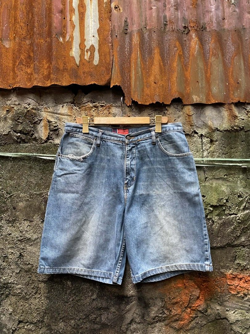 96 north denim jorts (Category: Shorts) located in Manila. Submitted by thriftnicarl.3 (Listing ID 1470966403, Image 2). Description: waist - 33 length - 22 thigh - 15 leg open - 13 price - 349 ship via jnt.