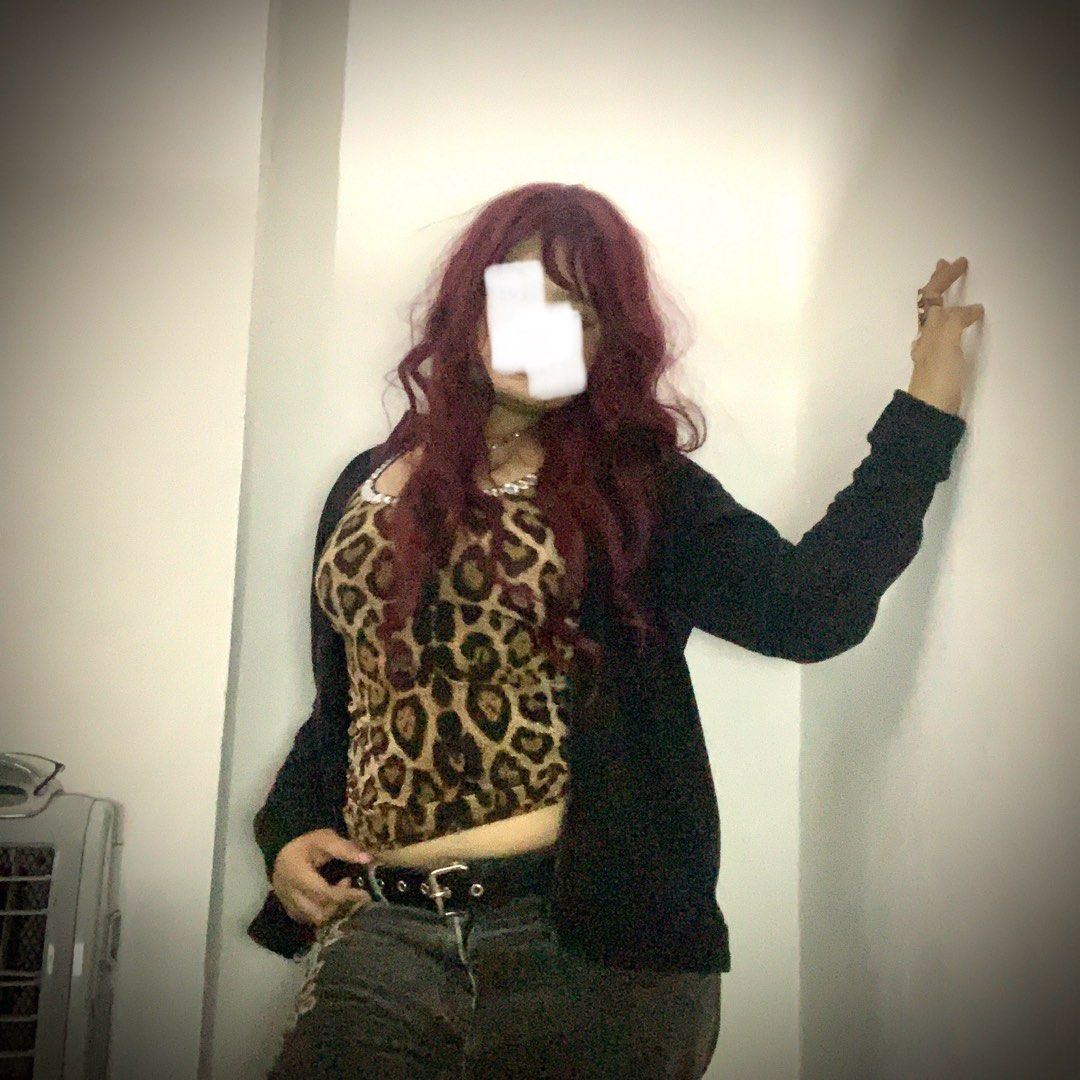 🍥 gyaru y2k alt leopard top (Category: Sleeveless) located in Quezon City. Submitted by heartfang. (Listing ID 1470856307, Image 3). Description: size: m mod: j&t or lalamove mop: gcash.