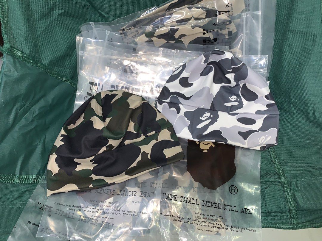 A Bathing Ape Camo Beanie (Category: Caps & Hats) located in Mandaluyong City. Submitted by jojie.closet (Listing ID 1471054025, Image 1). Description: Bathing ape camou skull cap Brandnew 250 only 📩📩📩.