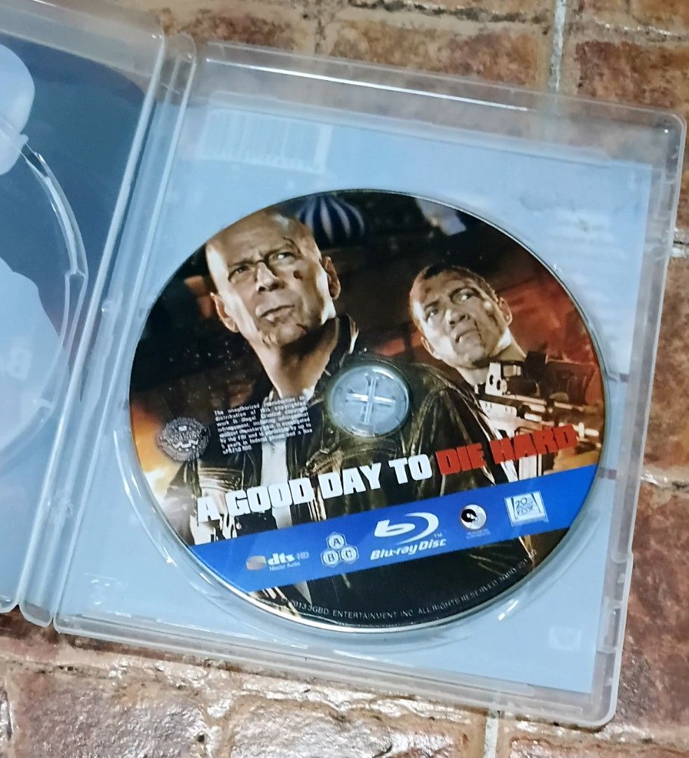 A Good Day to Die Hard Blu-ray Disc (Category: CDs & DVDs) located in Quezon City. Submitted by dancatz (Listing ID 1471023629, Image 2). Description: □ P150.00 - Title: A Good Day to Die Hard (Blu-ray) - Starring: Bruce Willis & Jai Courtney - Condition: Clean disc, plays great - Inclusions: Original plastic case and artwork insert - Region Compatibility: Region A, B, C (All Region) - Audio: English, French, and Mandarin - Subtitles: Multiple op