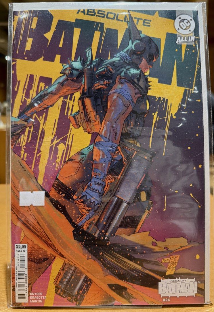 Absolute Batman 24 - Cover B - Clay Mann variant (Category: Comics & Manga) located in Manila. Submitted by jbmramil (Listing ID 1471065737, Image 1). Description: Absolute Batman # 24 Cover B - Clay Mann variant First app of The Bat (Barbara Gordon) PHP 600 *VF/NM+ condition, unread Payment options: GCash, Maribank or BPI QR. Payment must be made within 24 hours of reserving/placing dibs, otherwise the books will go to the next dibber. Location: