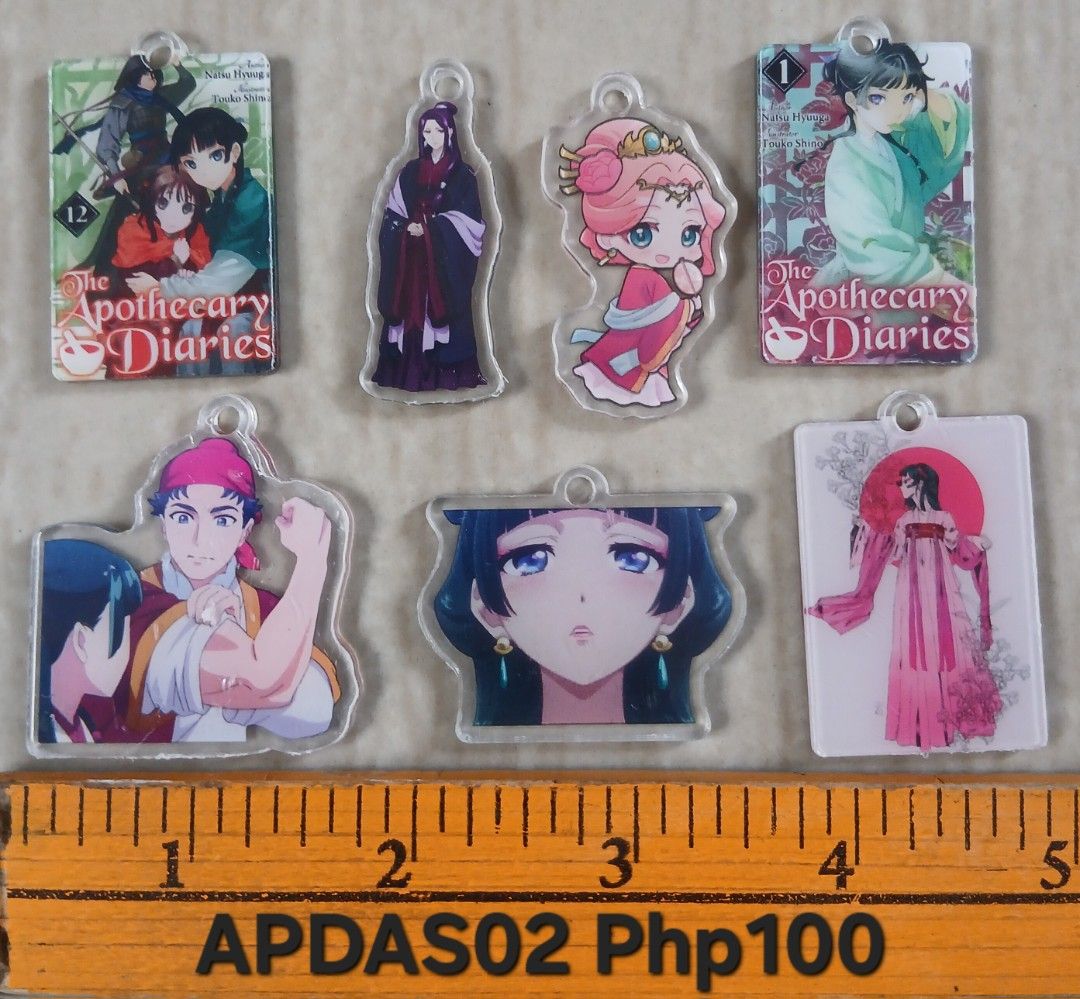 ACRYLIC CHARMS PER SET (Category: Handmade Craft) located in Cavite. Submitted by jiearah.online.shop (Listing ID 1470962205, Image 2). Description: ASSORTED ACRYLIC CHARMS SET Selling as is. ACTUAL ITEM ON PHOTO. Price indicated on each photo. PER SET PO,NOT PER PIECE. Kung ano po ang nasa photo,yun po ang magkakasama. Anime and Character Design : Slam Dunk, One Piece Luffy, Genshin Impact, Apothecary Diaries, Sailor Moon, Monsters Inc, Disney M