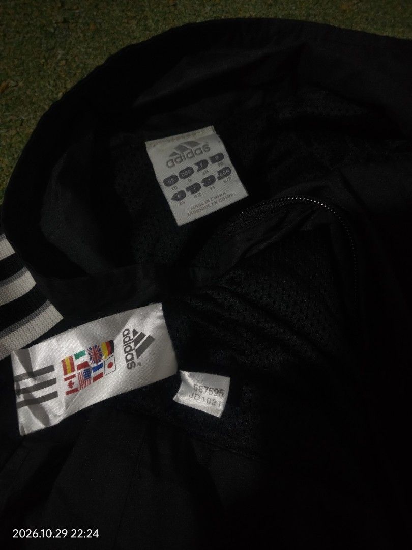 Adidas Climaproof Track Jacket (Category: Coats, Jackets and Outerwear) located in Caloocan City. Submitted by haruconcep52476 (Listing ID 1471076745, Image 3). Description: Dimensions W20×L25 Good condition Color rate 9.5 Issue need wash.
