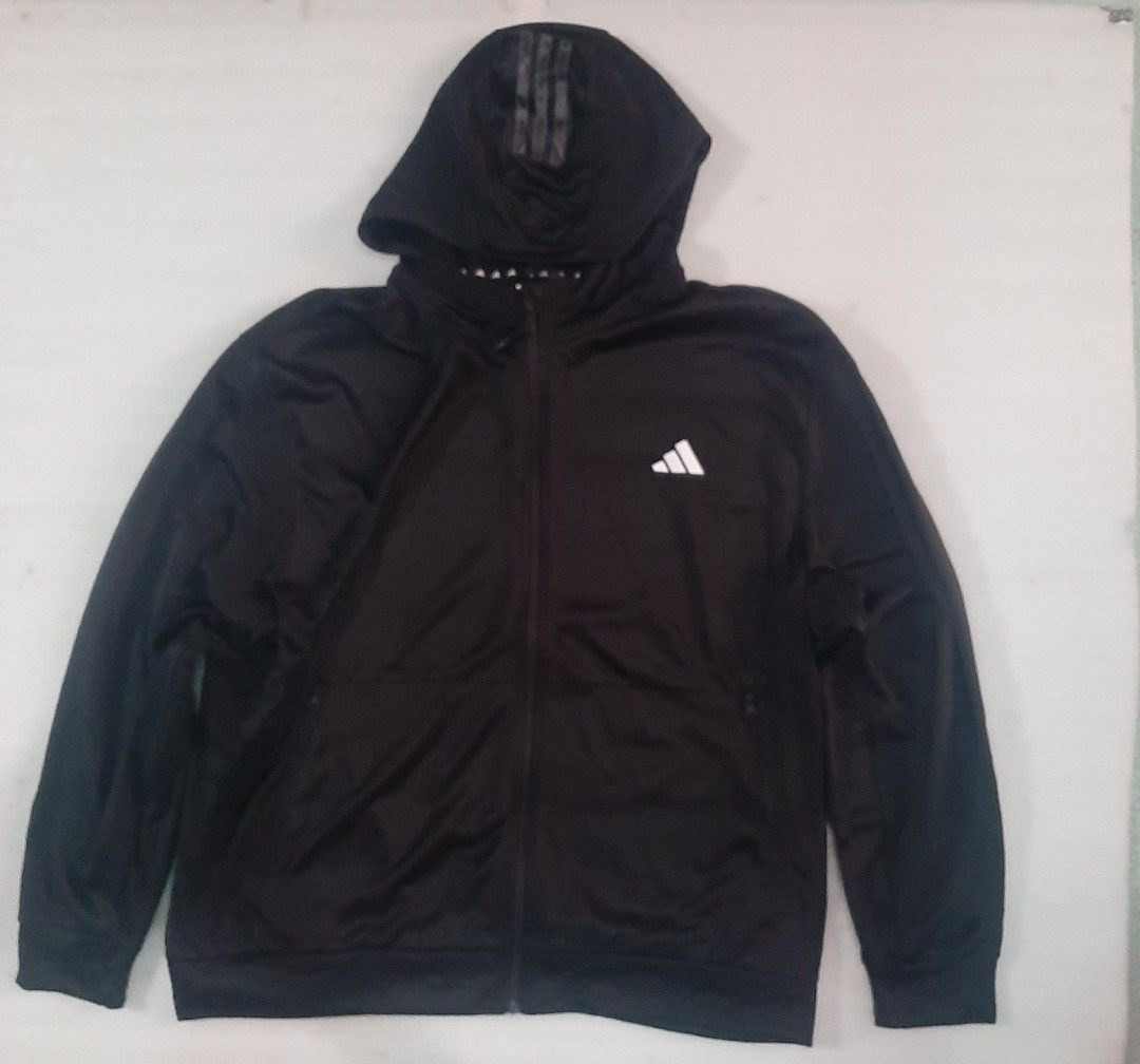 Adidas full zip hoodie (Category: Coats, Jackets and Outerwear) located in General Santos City (Dadiangas). Submitted by thrift_raid (Listing ID 1470947781, Image 1). Description: size 2xL black adidas full zip hoodie.