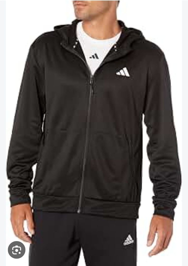 Adidas full zip hoodie (Category: Coats, Jackets and Outerwear) located in General Santos City (Dadiangas). Submitted by thrift_raid (Listing ID 1470947781, Image 2). Description: size 2xL black adidas full zip hoodie.