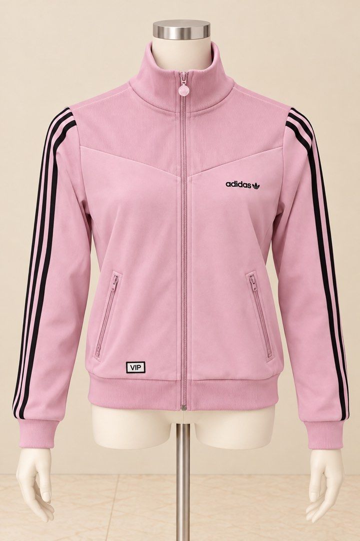 Adidas Pink Track Jacket Size L (Category: Coats, Jackets and Outerwear) located in Santa Cruz. Submitted by zellethrifts (Listing ID 1470932471, Image 1). Description: • Bought in Japan 🇯🇵 • like new • Fits large to xl • In excellent condition • Photos taken using mannequin only 🚚 Shipping via J&T only 📦 Shipping fee to be shouldered by buyer 💳 Mode of payment: GCash 📍 Santa Cruz, Laguna.