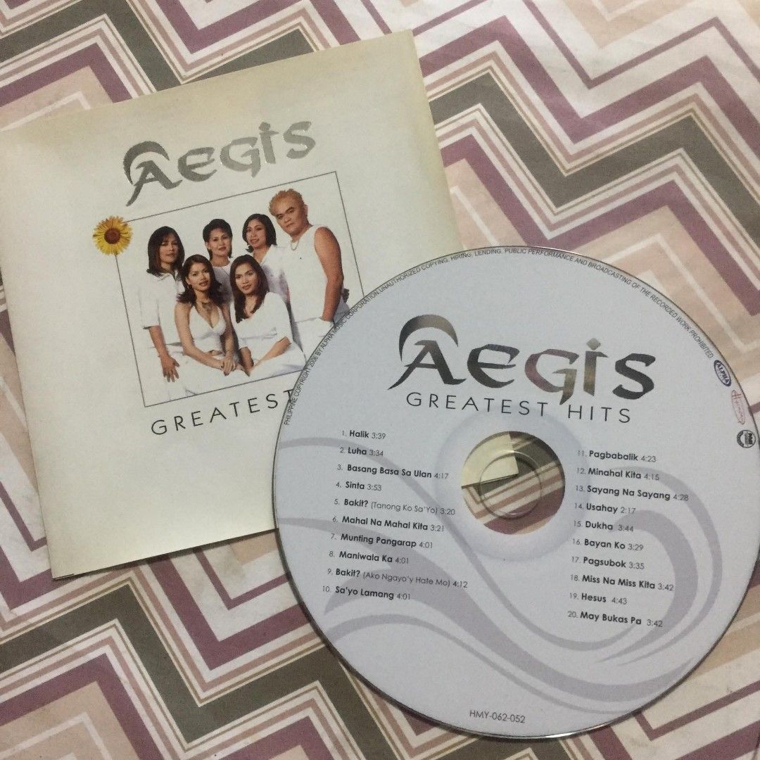 Aegis CD: Greatest Hits (Category: CDs & DVDs) located in Pasig City. Submitted by sell.phi (Listing ID 1471013185, Image 2). Description: preloved original music CD disc is in VG condition, no playback issues inlay and case may have signs of wear.
