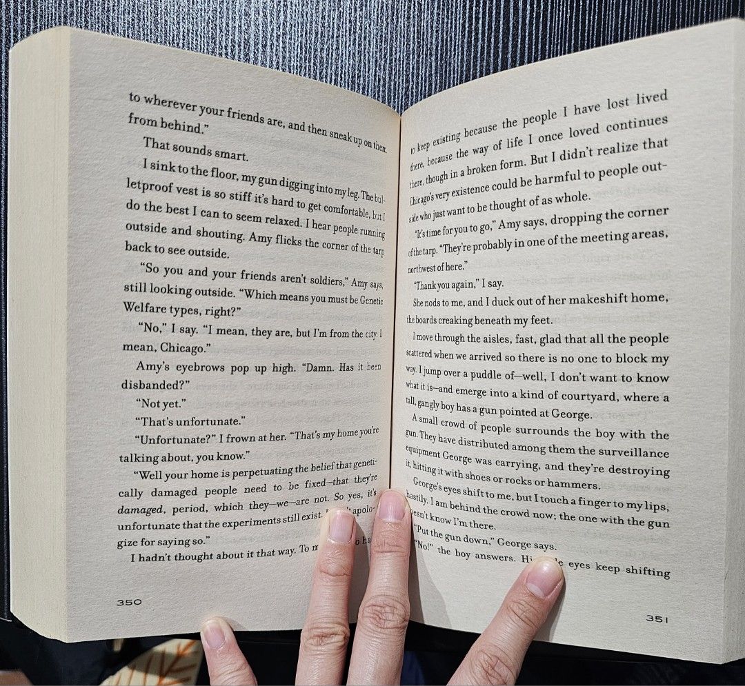 Allegiant by Veronica Roth Paperback Novel (Category: Storybooks) located in Mandaluyong City. Submitted by mjymoon (Listing ID 1471063556, Image 3). Description: - Title: Allegiant (Divergent Series #3) by Veronica Roth - Publisher: HarperCollins (Paperback) - Condition: Good, clean and legible pages with normal shelf wear on edges - Genre: Young Adult / Dystopian Fiction - Perfect thrilling conclusion for fans of the series!.
