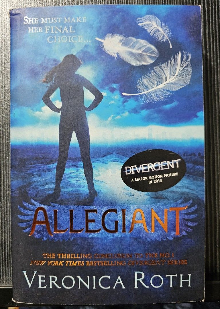 Allegiant by Veronica Roth Paperback Novel (Category: Storybooks) located in Mandaluyong City. Submitted by mjymoon (Listing ID 1471063556, Image 1). Description: - Title: Allegiant (Divergent Series #3) by Veronica Roth - Publisher: HarperCollins (Paperback) - Condition: Good, clean and legible pages with normal shelf wear on edges - Genre: Young Adult / Dystopian Fiction - Perfect thrilling conclusion for fans of the series!.
