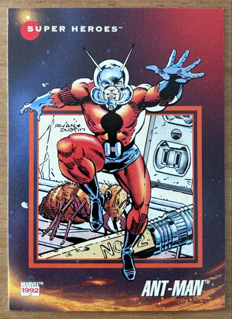 Ant-Man | Marvel Cards ~ Impel '92 (Series 3) (Category: Raw Singles) located in Makati City. Submitted by cardlab (Listing ID 1471001197, Image 1). Description: Items are 💯 authentic/original/legit. About The Card: • 1992 Impel • Card No. 24 • Series 3 FOR: • Cards ₱99 and below with Card Sleeves • Cards ₱100 and up with Used Toploader • ₱10 for Bnew Tops Packaging (If Shipping): ✔️ Plastic cover ✔️ Cardboard ✔️ Bubble wrap NOTE: • Cards are ra