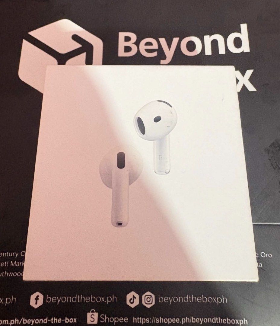 Apple AirPods 4 with Active Noise Cancellation (Category: Earphones) located in Pasay City. Submitted by rouxcollectibles (Listing ID 1471018676, Image 1). Description: Airpods 4 with ANC From Beyond the box Selling for 7,000 ( 5745 + 1255 ) Brand New Complete with receipt Meetup - Robinsons Manila, SM Mall of Asia, Vito Cruz/DLSU.