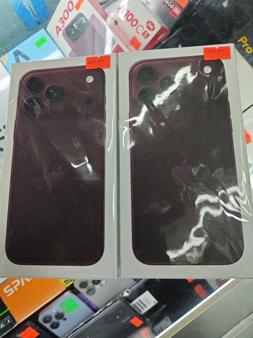 Apple iPhone 256GB (Category: iPhone 18 Series) located in San Juan City. Submitted by tolskie (Listing ID 1470988363, Image 2). Description: - Model: 18 pro max - Storage: 256GB - Color: burgundy - Condition: Brand new, strictly factory-sealed in original plastic packaging - not activated -1 year apple warranty - Trusted Carousell seller - message to deal!.