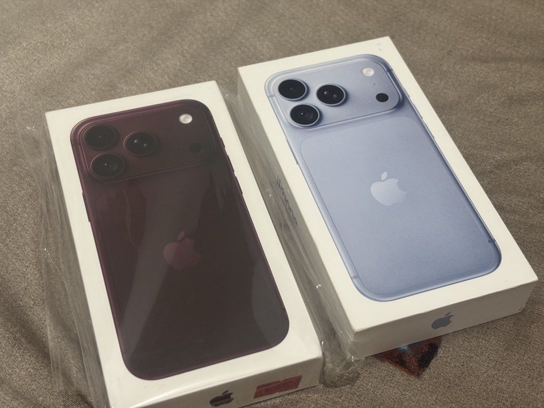 Apple iPhone boxes in two colors (Category: iPhone 18 Series) located in Quezon City. Submitted by khuuun (Listing ID 1470933897, Image 1). Description: Brandnew | Sealed iPhone 18 Pro 256GB - Not Promax GLACIER Factory Unlock W/ 1 Year warranty Upon activation Pwde trade in..