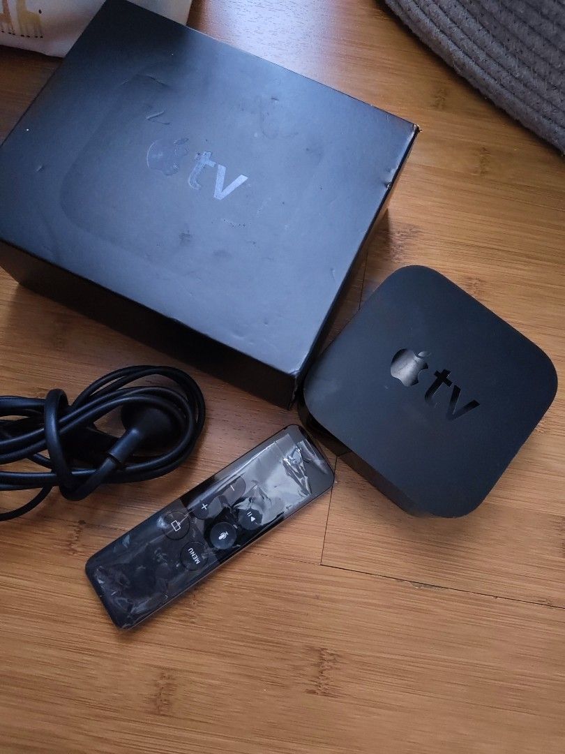 Apple TV HD (4th Gen) 32GB (Model A1625) - Complete with Box (Category: TV Parts & Accessories) located in Las Pinas. Submitted by glowupmamalife (Listing ID 1470985965, Image 1). Description: Selling our pre-loved Apple TV HD (4th Generation) 32GB capacity because we are no longer using it. Very smooth, clean, and 100% working perfectly. Yung remote may original plastic wrapper pa since day one. Specs & Features: • Model: A1625 (Apple TV HD) • S