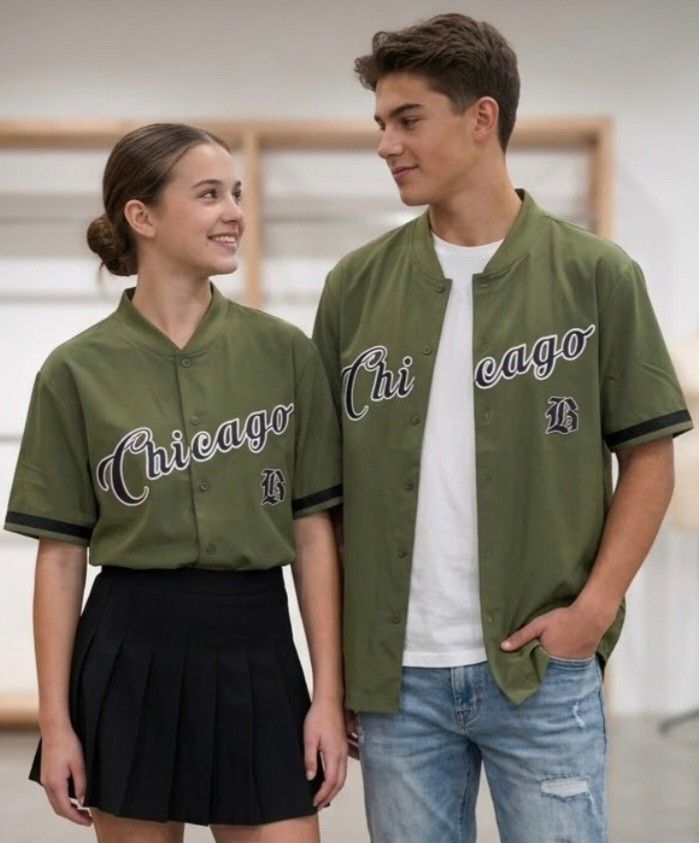 ARMY GREEN CHICAGO BASEBALL JERSEY SHIRT (Category: Tshirts & Polo Shirts ) located in Manila. Submitted by jevyyy (Listing ID 1470643246, Image 2). Description: FOR MEN AND WOMEN (UNISEX) fit Large to 2XL Color: ArmyGreen with white Chicago lettering and black outline Design: V-neck collar with buttons Material: Lightweight fabric ideal for layering Style: Casual streetwear.
