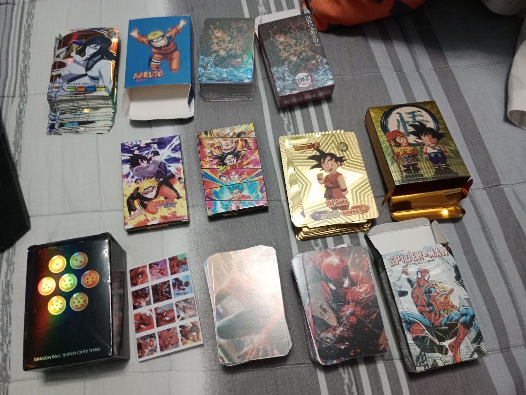 Assorted characters (Category: Raw Singles) located in Makati City. Submitted by aceofspades09 (Listing ID 1471094703, Image 3). Description: Spider-Man Cards Double - Sided of high definition print. 60pcs cards + 32 pcs stickers Location: Makati City.