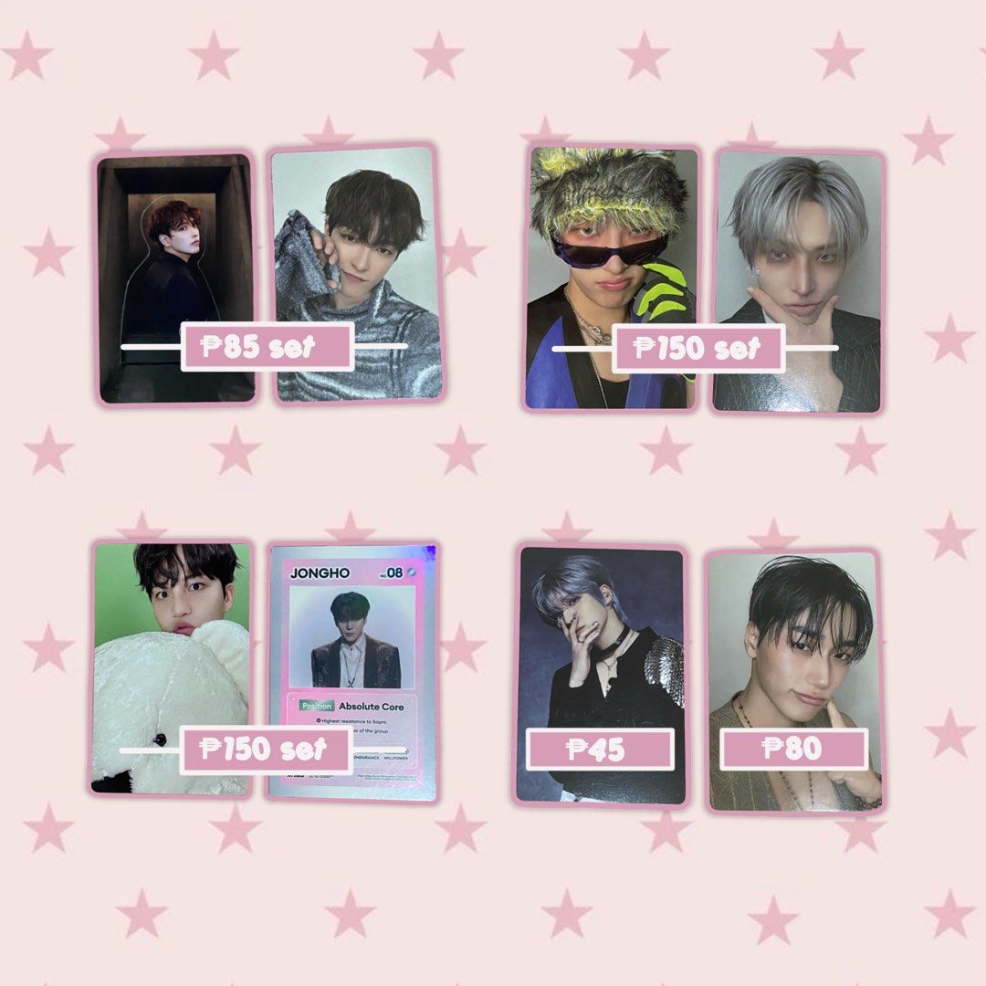 ATEEZ PHOTOCARDS [OFFICIAL] (Category: K-Wave Merchandise) located in Manila. Submitted by abyurasobhwa81 (Listing ID 1471107422, Image 2). Description: [ wts lfb ateez ph ] ⭑.ᐟ ateez assorted pc ⟢ prices indicated on each photo ⟢ onhand: PAYO or 3 Days DOP ⟢ loc: qc ⟢ MOP: gcash ⟢ sf + pf to follow | free sf if taking more ⟢ x sensi and impatient ⟢ message seller to claim.