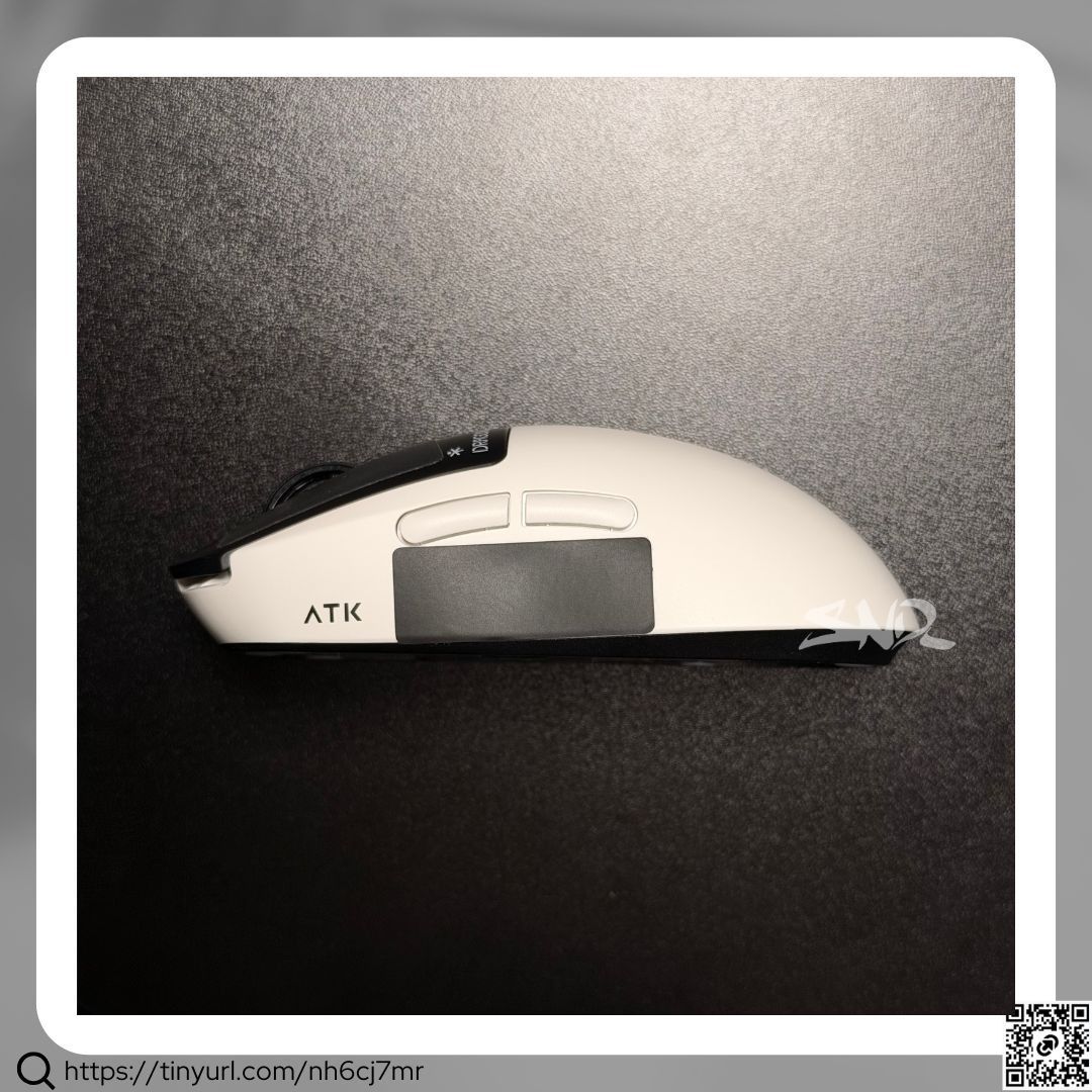 ATK Dragonfly A9 Air | Shadow White (Category: Mouse & Mousepads) located in Quezon City. Submitted by sonder_listings (Listing ID 1471092661, Image 2). Description: • Complete w/box & inclusions • Date arrived: September 17, 2026 • Installed ATK pre-cut grip tape • Installed UWS silverfox dot skates • Sensor: PAW3950 • MCU: NORDIC 54L Series • Polling Rate:8K (Receiver/Wired) • Weight: 47g±3g • Coating: All-New Nano Coating • Battery:300mAH • Ba