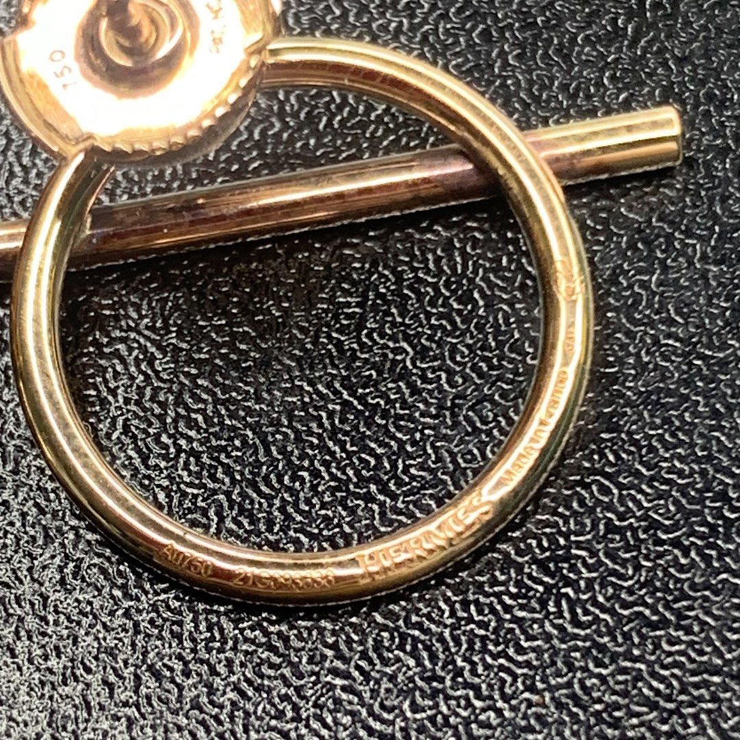 Authentic 18k Rose Gold HERMES Echape Earring (Category: Luxury Accessories) located in Manila. Submitted by luxurious_thrift (Listing ID 1471096225, Image 3). Description: Earrings only 18k Rose gold 5.73 grams money back if proven fake or hongkong settings.