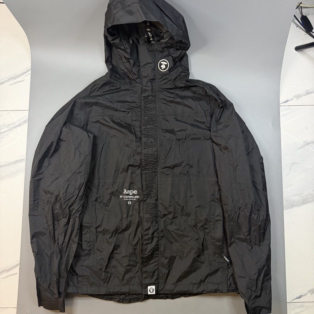 (Authentic) Aape - By Bathing Ape - Pertex Goretex Windstopper Jacket (Category: Coats, Jackets and Outerwear) located in Paranaque City. Submitted by millennial_goodz (Listing ID 1471052798, Image 1). Description: WTS (Authentic) Aape - By Bathing Ape - Pertex Goretex Windstopper Jacket Size XL Dimensions: 23.5 / 28" Excellent condition Flaw: Minimal loose on seamtape on neck part only Authentic DM.