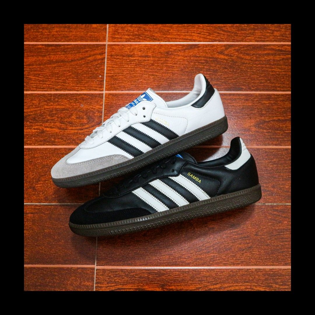 Authentic Adidas Sambas For Sale! (9US) (Category: Sneakers) located in Rizal. Submitted by dricflair_04 (Listing ID 1470933309, Image 2). Description: For Sale! Adidas Samba "Cloud White" size 9US // Excellent Condition // P2,700 Only! *no box Adidas Samba "Black Gum" Size 9US // Very Good Condition // P2,500 Only! *no box Vouch and video call FB/IG Page: 1800Sole.