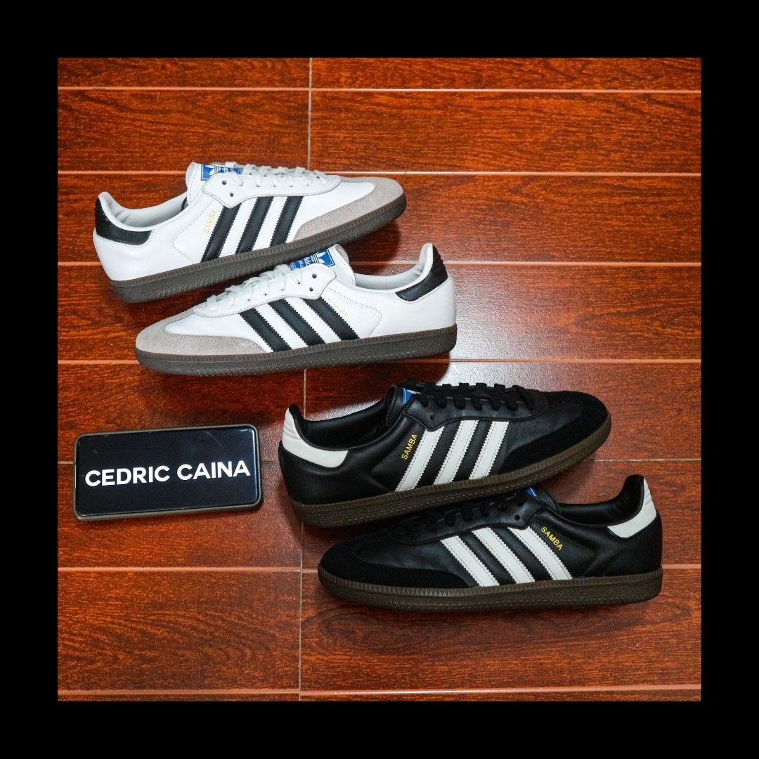 Authentic Adidas Sambas For Sale! (9US) (Category: Sneakers) located in Rizal. Submitted by dricflair_04 (Listing ID 1470933309, Image 1). Description: For Sale! Adidas Samba "Cloud White" size 9US // Excellent Condition // P2,700 Only! *no box Adidas Samba "Black Gum" Size 9US // Very Good Condition // P2,500 Only! *no box Vouch and video call FB/IG Page: 1800Sole.