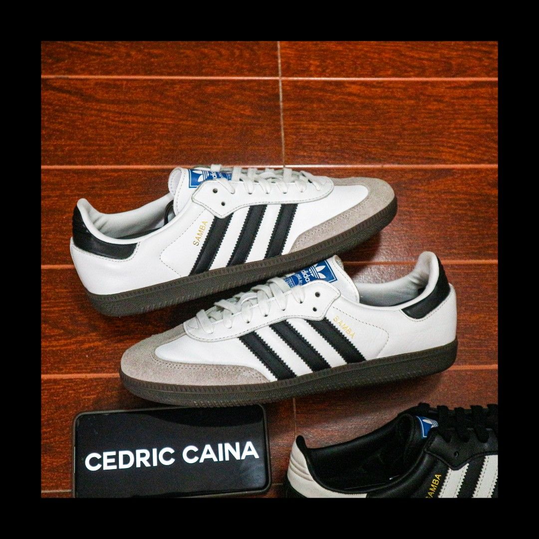 Authentic Adidas Sambas For Sale! (9US) (Category: Sneakers) located in Rizal. Submitted by dricflair_04 (Listing ID 1470933309, Image 3). Description: For Sale! Adidas Samba "Cloud White" size 9US // Excellent Condition // P2,700 Only! *no box Adidas Samba "Black Gum" Size 9US // Very Good Condition // P2,500 Only! *no box Vouch and video call FB/IG Page: 1800Sole.