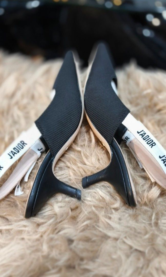 Authentic Christian Dior Slingback Heels (Category: Heels) located in La Trinidad. Submitted by designerluxeshop (Listing ID 1471071271, Image 2). Description: Pre-owned Christian Dior slingback heels 👠 with authenticity document, dustbag and box size 38, 💯% original, in good condition, shipping is free, message us if interested, delivery is by schedule discount is offered for cash buyer layaway is accepted 20% downpayment 80% balance payable u