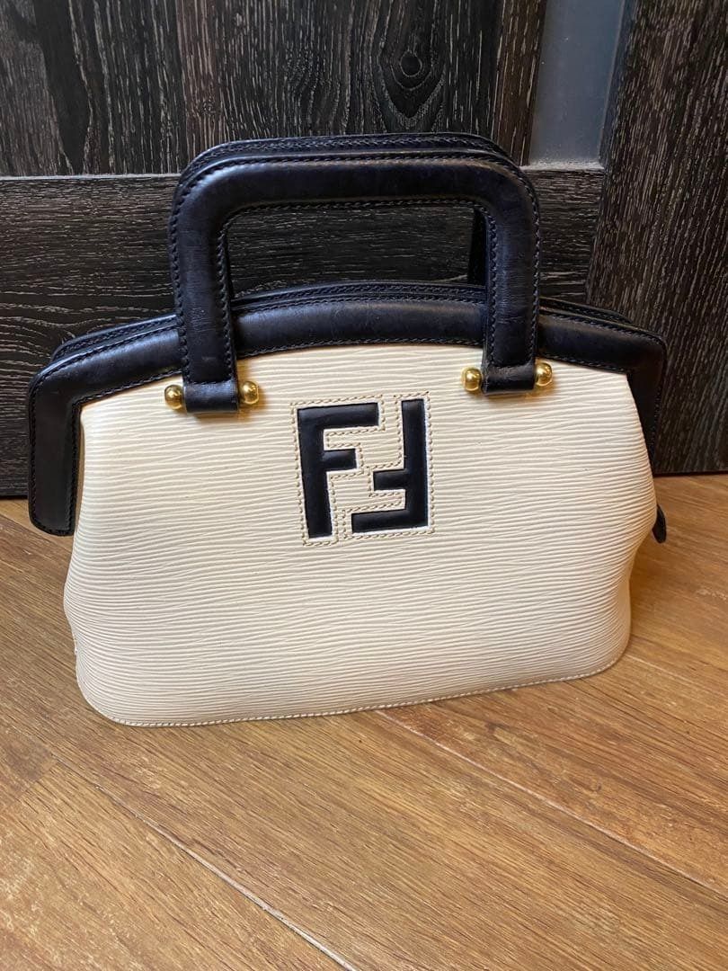 Authentic FENDI FF logo Zucca pattern handbag w/ Certificate of ...