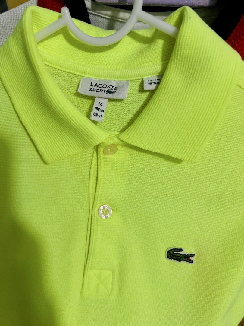 Authentic lacoste sport 14a lime green (Category: Babies & Kids Fashion) located in Manila. Submitted by baeshop16 (Listing ID 1471097604, Image 2). Description: Good as new condition 😍 14a Super nice!.