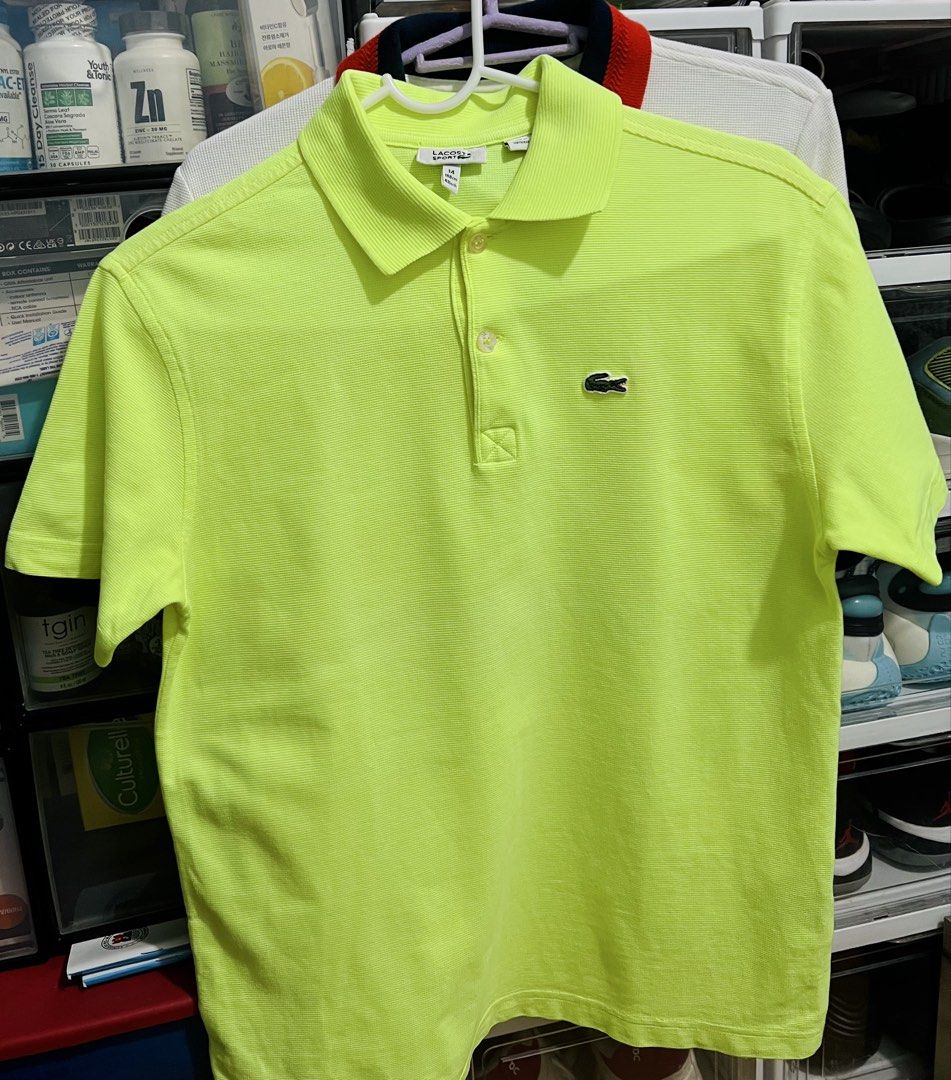 Authentic lacoste sport 14a lime green (Category: Babies & Kids Fashion) located in Manila. Submitted by baeshop16 (Listing ID 1471097604, Image 1). Description: Good as new condition 😍 14a Super nice!.