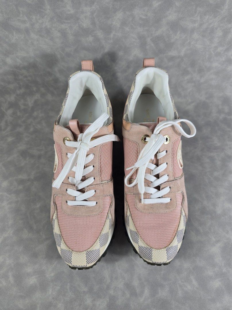 Authentic Louis Vuitton Azur Limited Ed (Category: Sneakers & Footwear) located in Makati City. Submitted by luxchelry (Listing ID 1471058081, Image 2). Description: Runaway Sneakers ♦️Comes with box ♦️9.5/10 ♦️Size 37.5, fits 7.5-8 ♦️Any discoloration is due to lighting only. ✨️P18000✨️ 📍Makati We accept payments thru BDO, BPI and PAYPAL. We can ship thru Grab, Lalamove, LBC and JRS Express. All items are 100% authentic. We offer money back if 