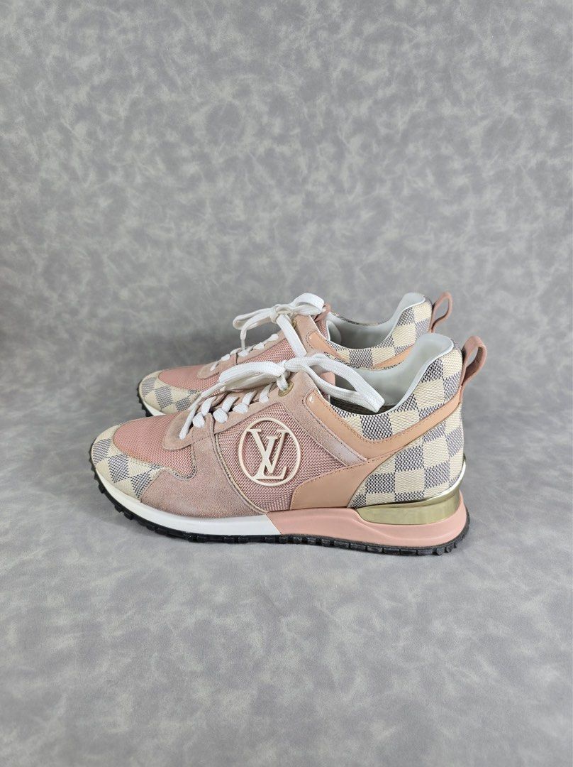 Authentic Louis Vuitton Azur Limited Ed (Category: Sneakers & Footwear) located in Makati City. Submitted by luxchelry (Listing ID 1471058081, Image 3). Description: Runaway Sneakers ♦️Comes with box ♦️9.5/10 ♦️Size 37.5, fits 7.5-8 ♦️Any discoloration is due to lighting only. ✨️P18000✨️ 📍Makati We accept payments thru BDO, BPI and PAYPAL. We can ship thru Grab, Lalamove, LBC and JRS Express. All items are 100% authentic. We offer money back if 