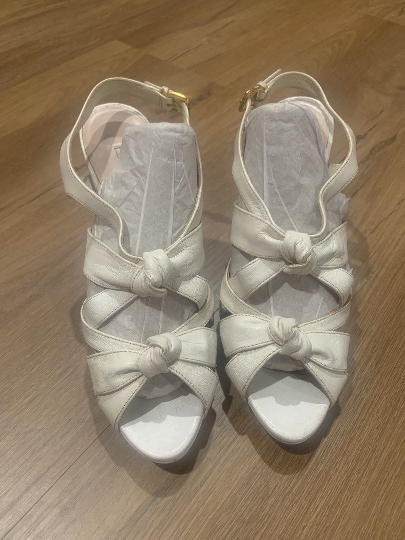 Authentic miu miu shoes (Category: Sneakers & Footwear) located in Marikina City. Submitted by luxurycommunity (Listing ID 1471069677, Image 3). Description: Original miu miu sandals with signs of usage needs cleaning only. Size: 36.5.