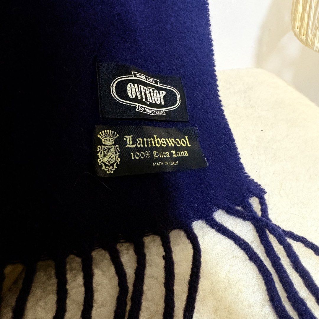 Authentic Over Top Lambswool Navy Blue Long Scarf (Category: Scarves) located in Binangonan. Submitted by makoleksyon (Listing ID 1471080259, Image 3). Description: Excellent condition Like new No flaws made in Italy Bought in Japan 💯% Authentic Money back guarantee .