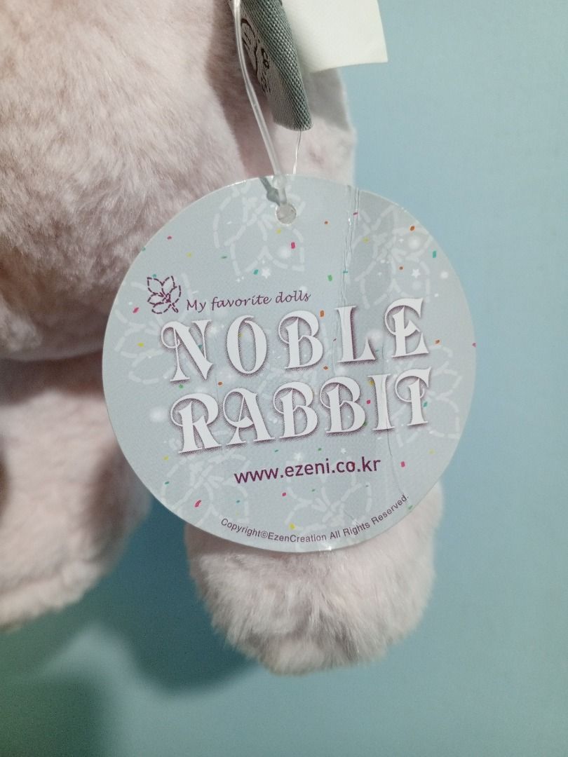 Authentic Pink Noble Rabbit Plushie (Category: Plushies & Soft Toys) located in Caloocan City. Submitted by fiercephoenix_23c798 (Listing ID 1470999462, Image 3). Description: - Ezen Creation (Noble Rabbit collection) - Brand new with tag - Very soft and fluffy - 12 inches.